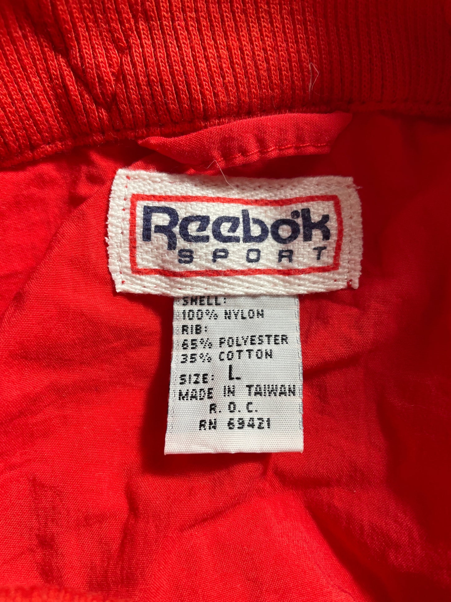 90's REEBOK Size L Vintage Nylon Hoodie Jacket / A1513