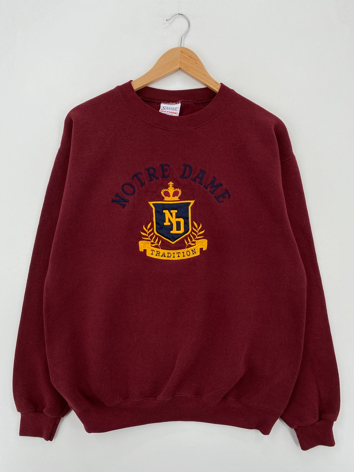 90's NOTRE DAME Made in USA Size L Vintage College Sweat-Shirt / A7767