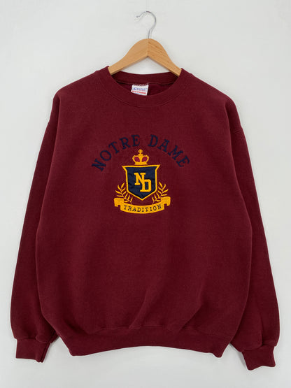 90's NOTRE DAME Made in USA Size L Vintage College Sweat-Shirt / A7767