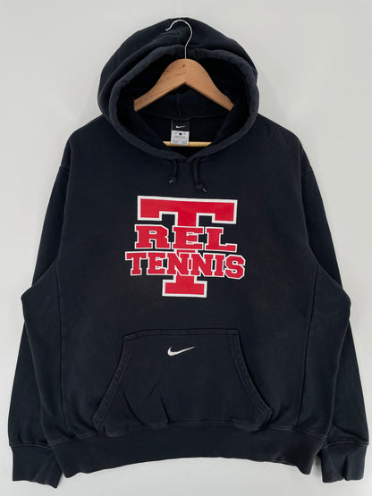 Vintage NIKE x T REL TENNIS Size L Vintage College Hoodie Sweat-Shirt / E5568S