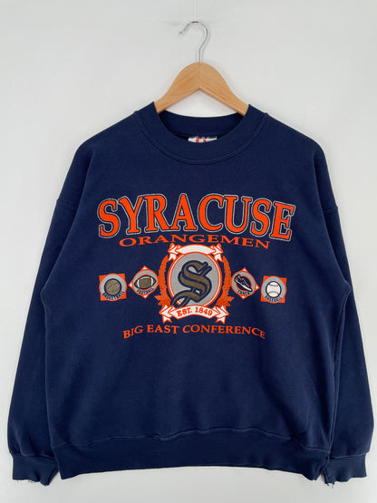 90's SYRACUSE ORANGEMEN Made in USA Size L Vintage College Sweat-Shirt / E3399S