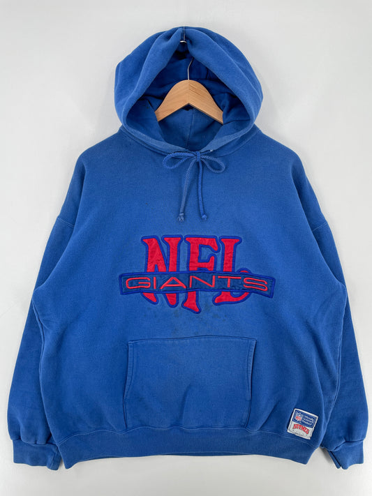 90's NEW YORK GIANTS Made in USA Size XL Vintage NFL Hoodie Sweat-Shirt / E3031S