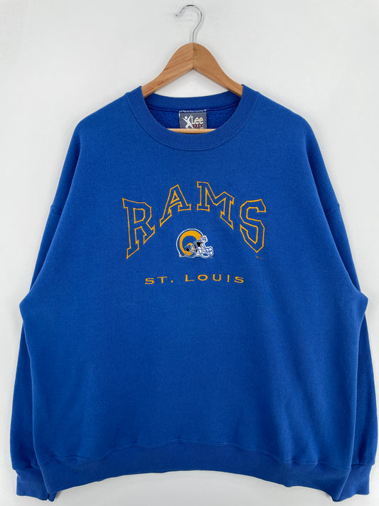 90's ST. LOUIS LAMS Made in USA Size XXL Vintage NFL Sweat-Shirt / E1008