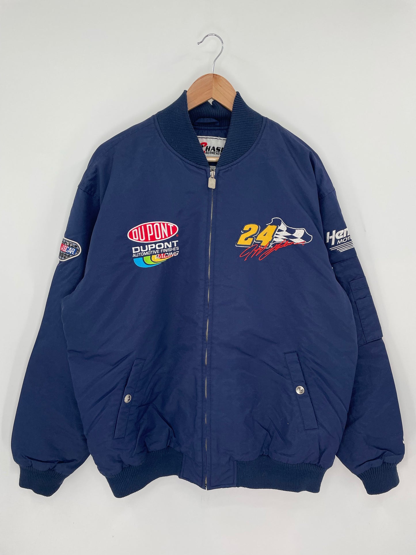 00' JEFF GORDON Size L Vintage Nylon Zip Up Jacket/ K8894