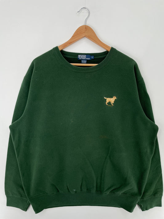 90's POLO RALPH LAUREN Size L Vintage Sweat-shirt / E197