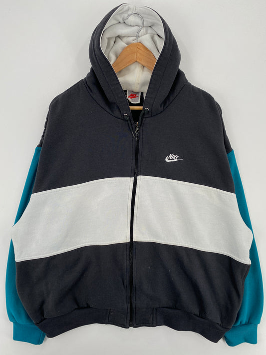 90's NIKE SILVER TAG Size Approx.L Vintage Zip-Up Hoodie Sweat-shirt / A5987