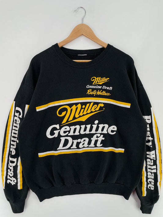90's NASCAR RUSTY WALLACE Size No Tag(Approx.XL) Vintage Racing Sweat-Shirt / E2046S