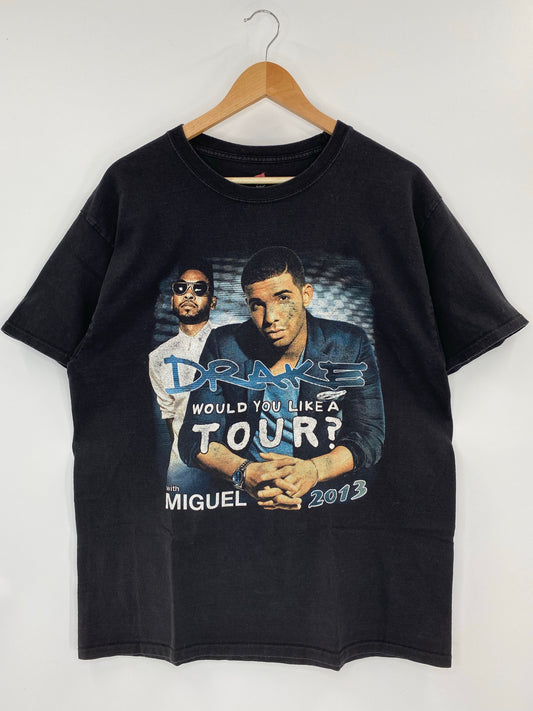 2013 DRAKE Size L Vintage Music T-shirt / K4247