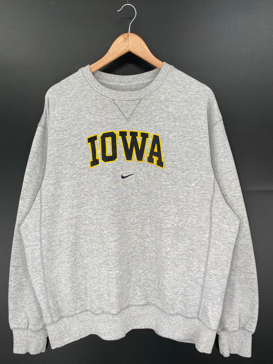 00' NIKE IOWA HAWKEYES Size XL Vintage College Sweat-shirt / K9625