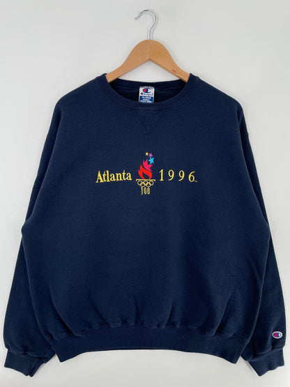1996 CHAMPION x ATLANTA OLYMPIC Made in USA Size XL Vintage Sweat-Shirt / E5002S