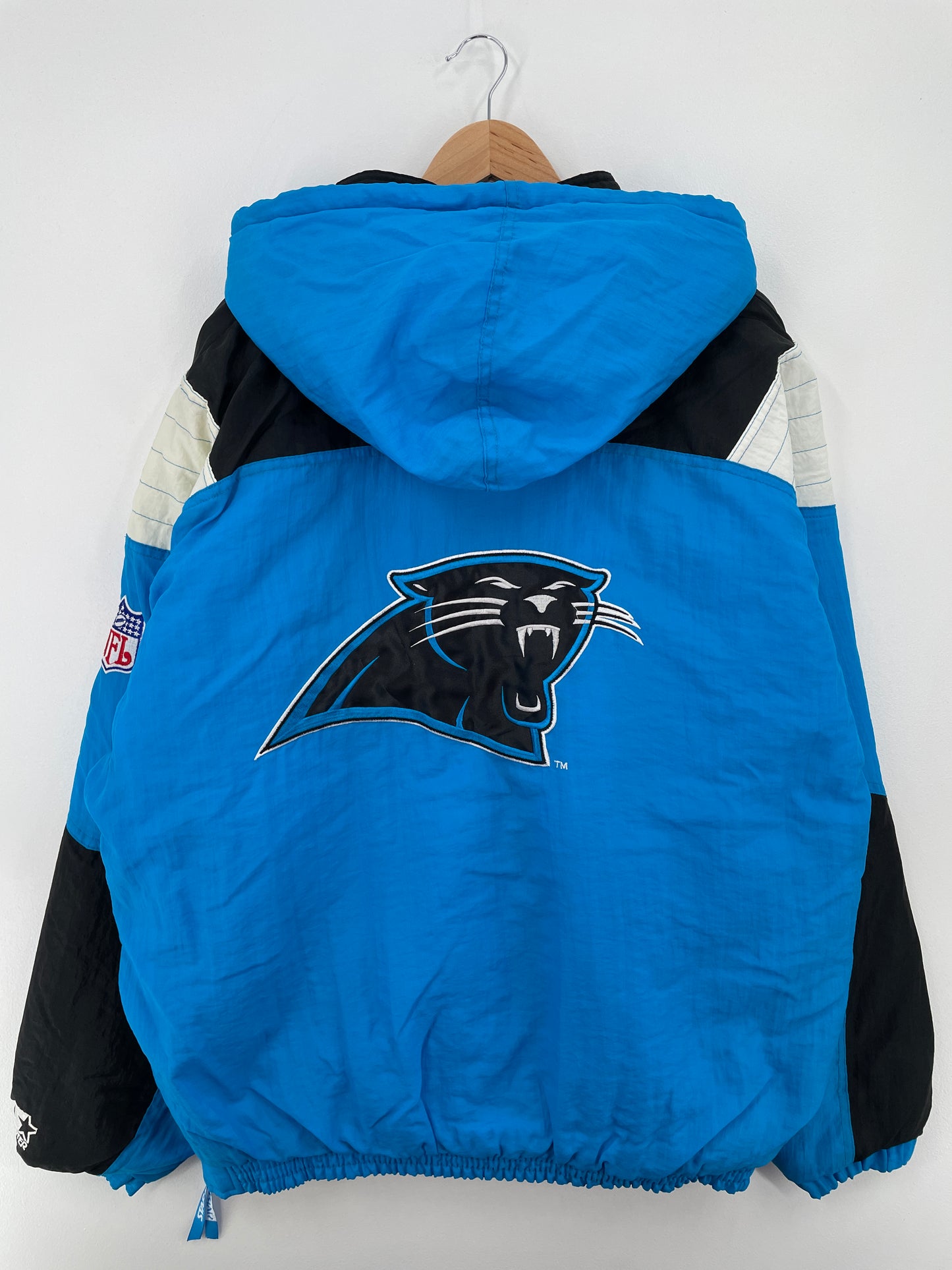 90’s STARTER x CAROLINA PANTHERS Size XL NFL Padded Nylon Jacket / A8277