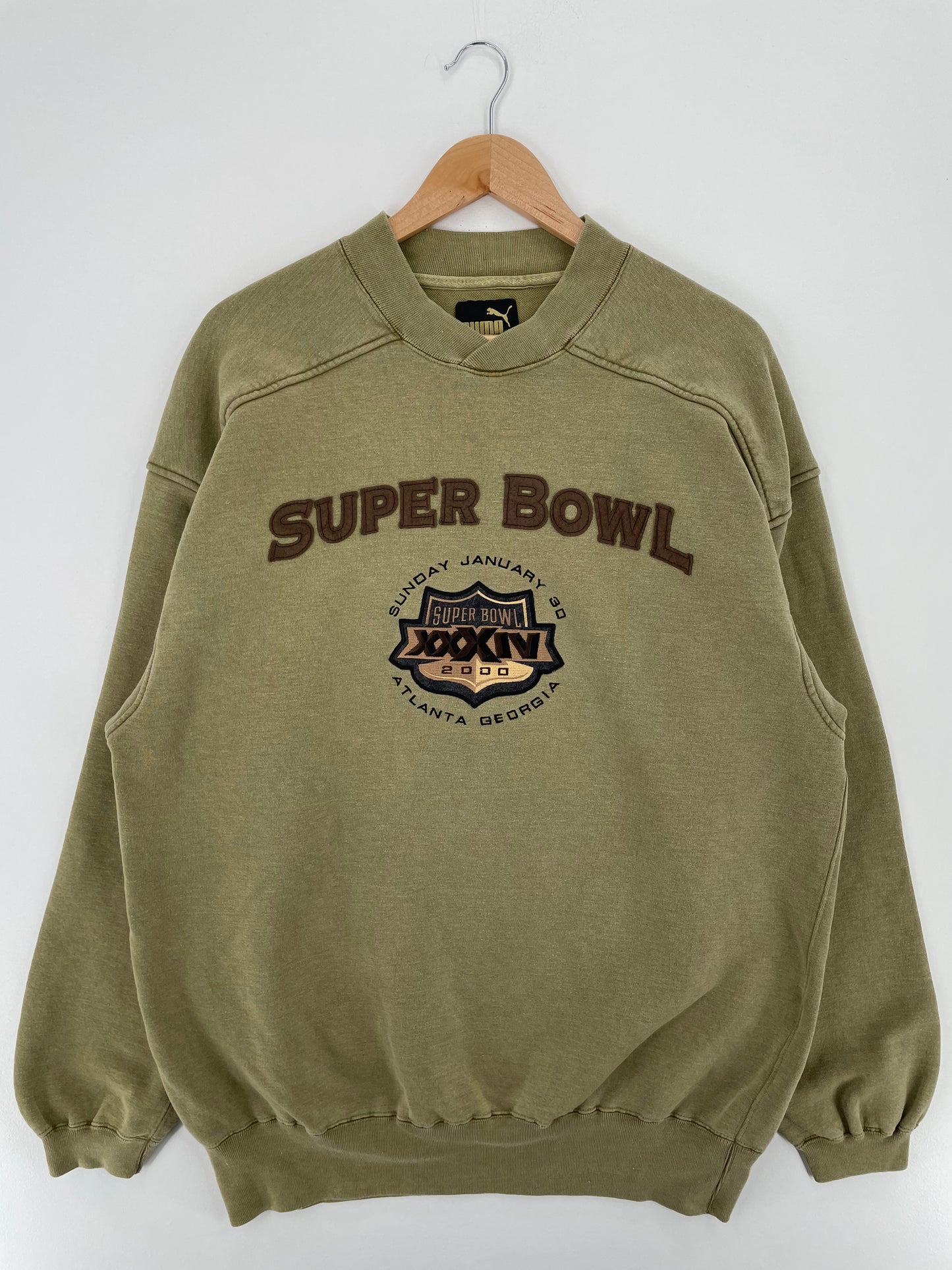 2000 PUMA x SUPER BOWL ATLANTA Size L Vintage NFL Sweat-shirt / A1994