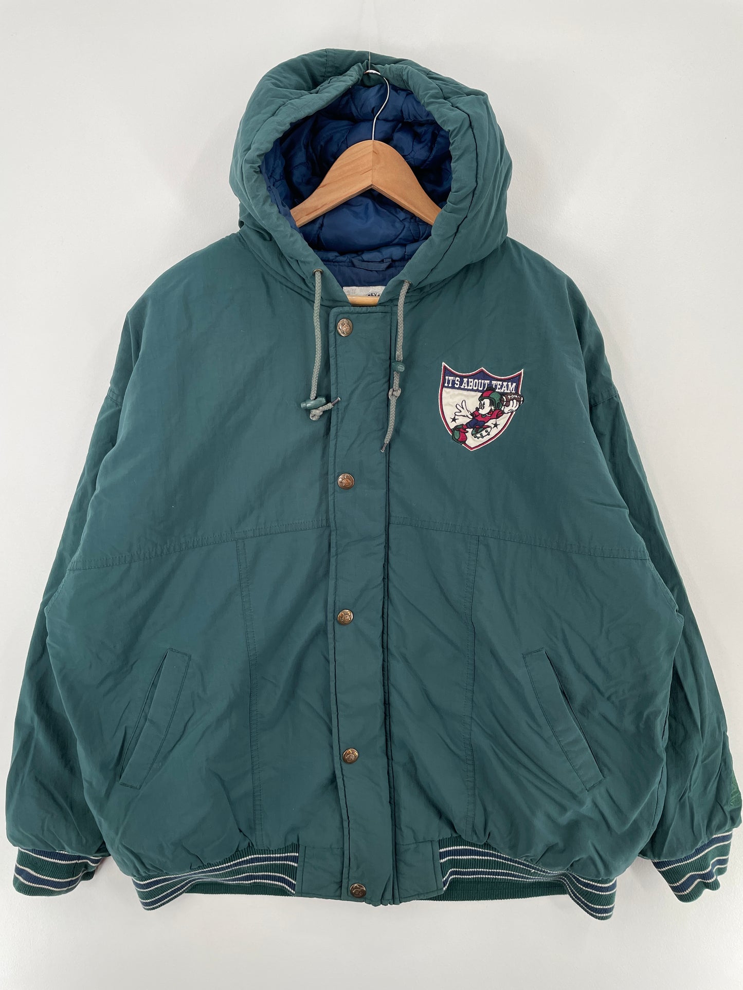 90's STARTER x DISNEY Size L Vintage Padded Nylon Jacket / A9919