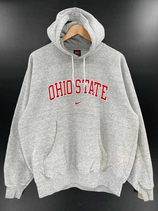 00' NIKE OHIO STATE Size M Vintage Hoodie Sweat-Shirt / K4822