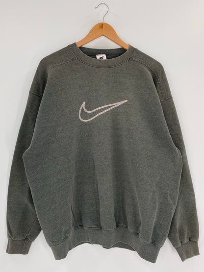 90's NIKE LOGO Made in USA Size L Vintage Sweat-Shirt / K4795
