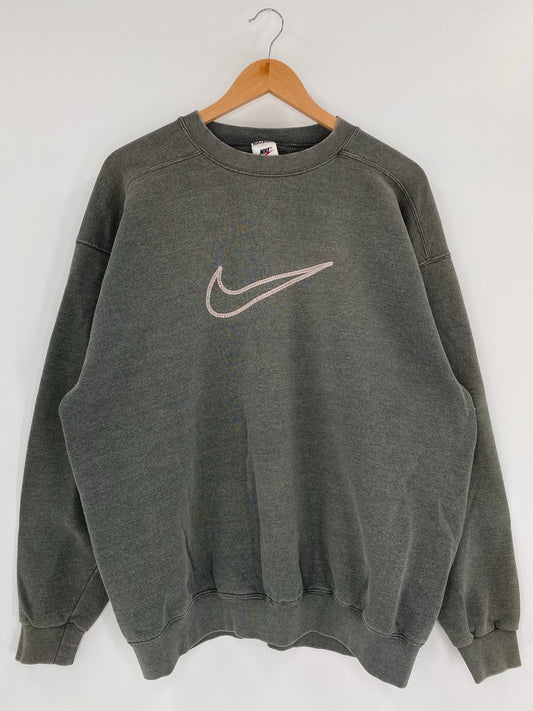 90's NIKE LOGO Made in USA Size L Vintage Sweat-Shirt / K4795