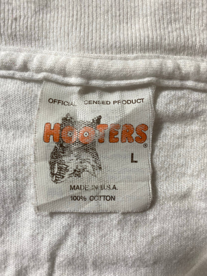 1992 HOOTERS x ALAN KULWICKI Made in USA Size L Racing T-Shirt / A7650