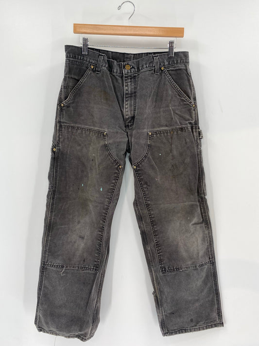 Vintage CARHARTT Size 34x30 Double Knee Duck Pants / K6521