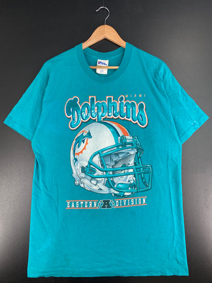 90's MIAMI DPOLPHINS Made in USA Size L Vintage NFL T-Shirt / A3515