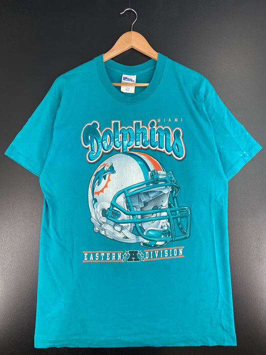 90's MIAMI DPOLPHINS Made in USA Size L Vintage NFL T-Shirt / A3515