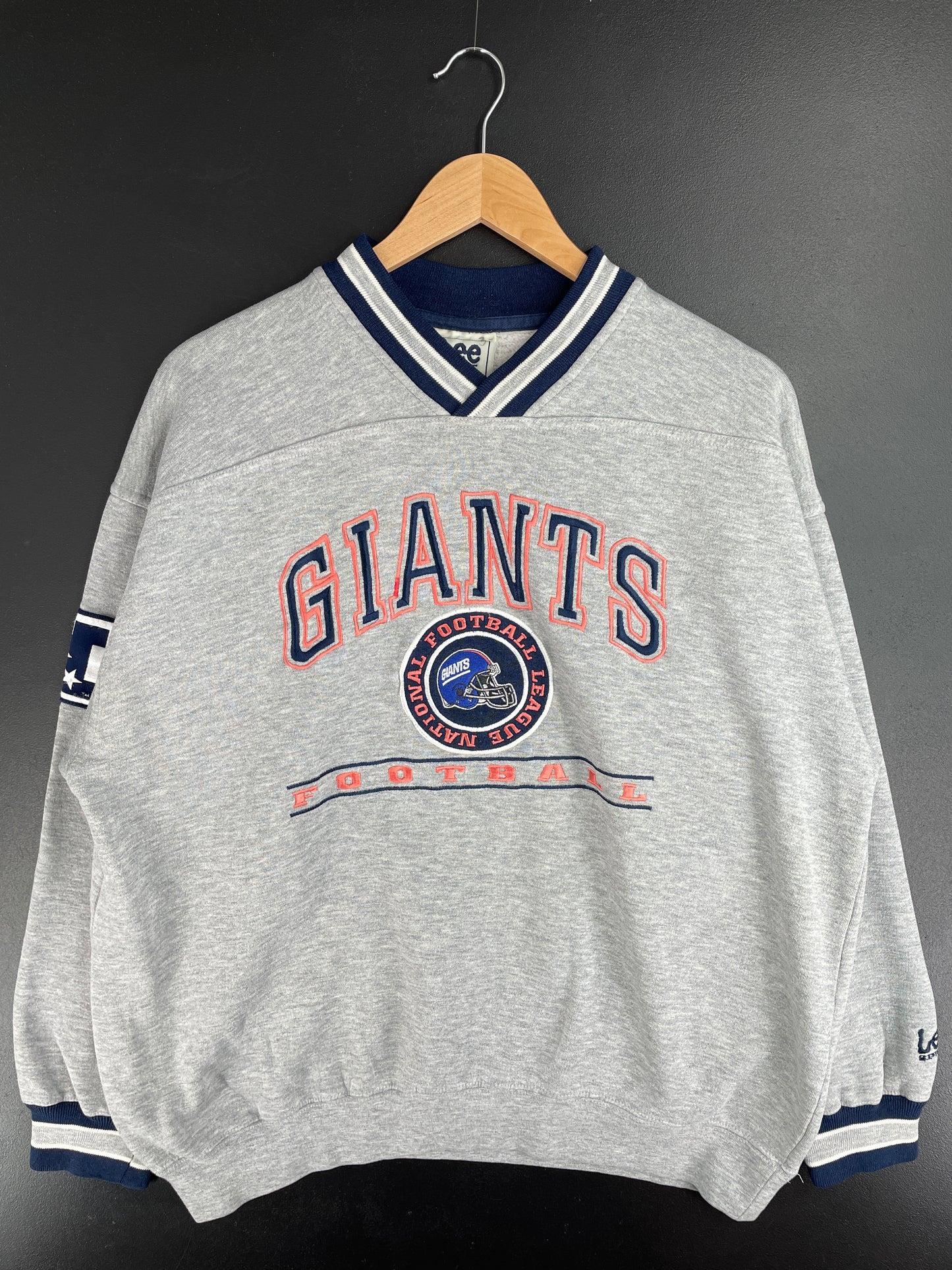 00' NEW YORK GIANTS Size L Vintage NFL Sweat-shirt / E3284S