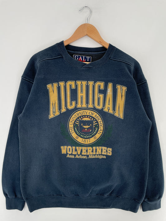 00' MICHIGAN WOLVERINES Size L Vintage College Sweat-shirt / E5497S