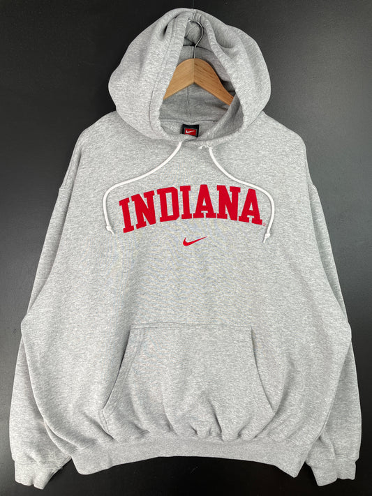00' NIKE x INDIANA Size XXL College Vintage Hoodie Sweat-Shirt / A9341