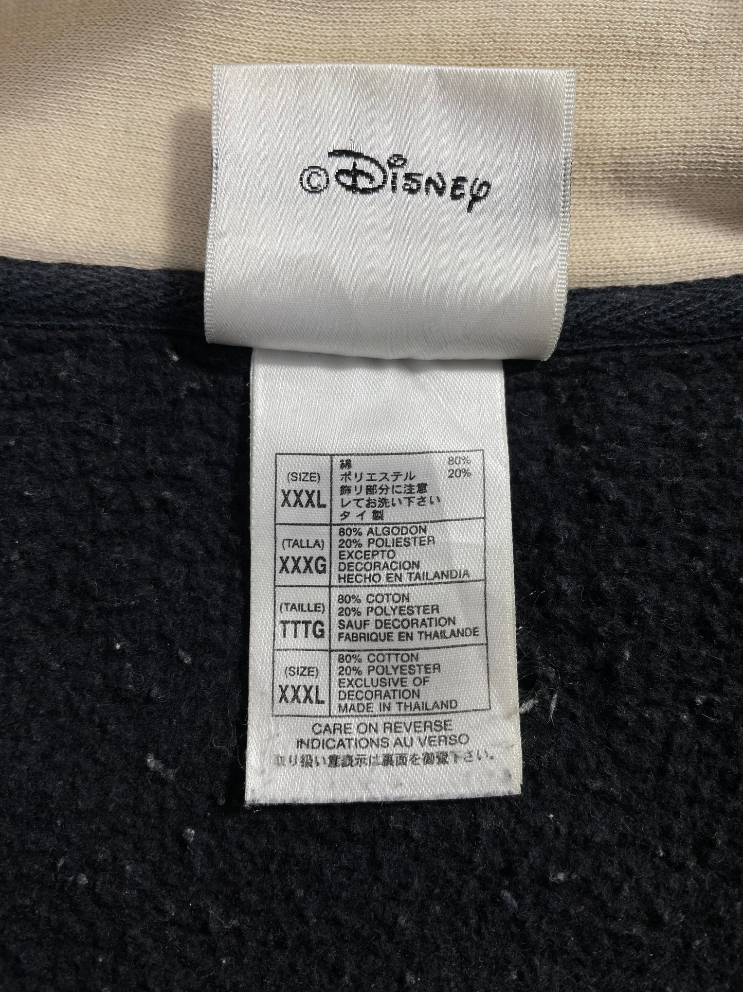 00' DISNEY MICKEY Size XXXL Vintage Half Zip-up Sweat-Shirt / A1236