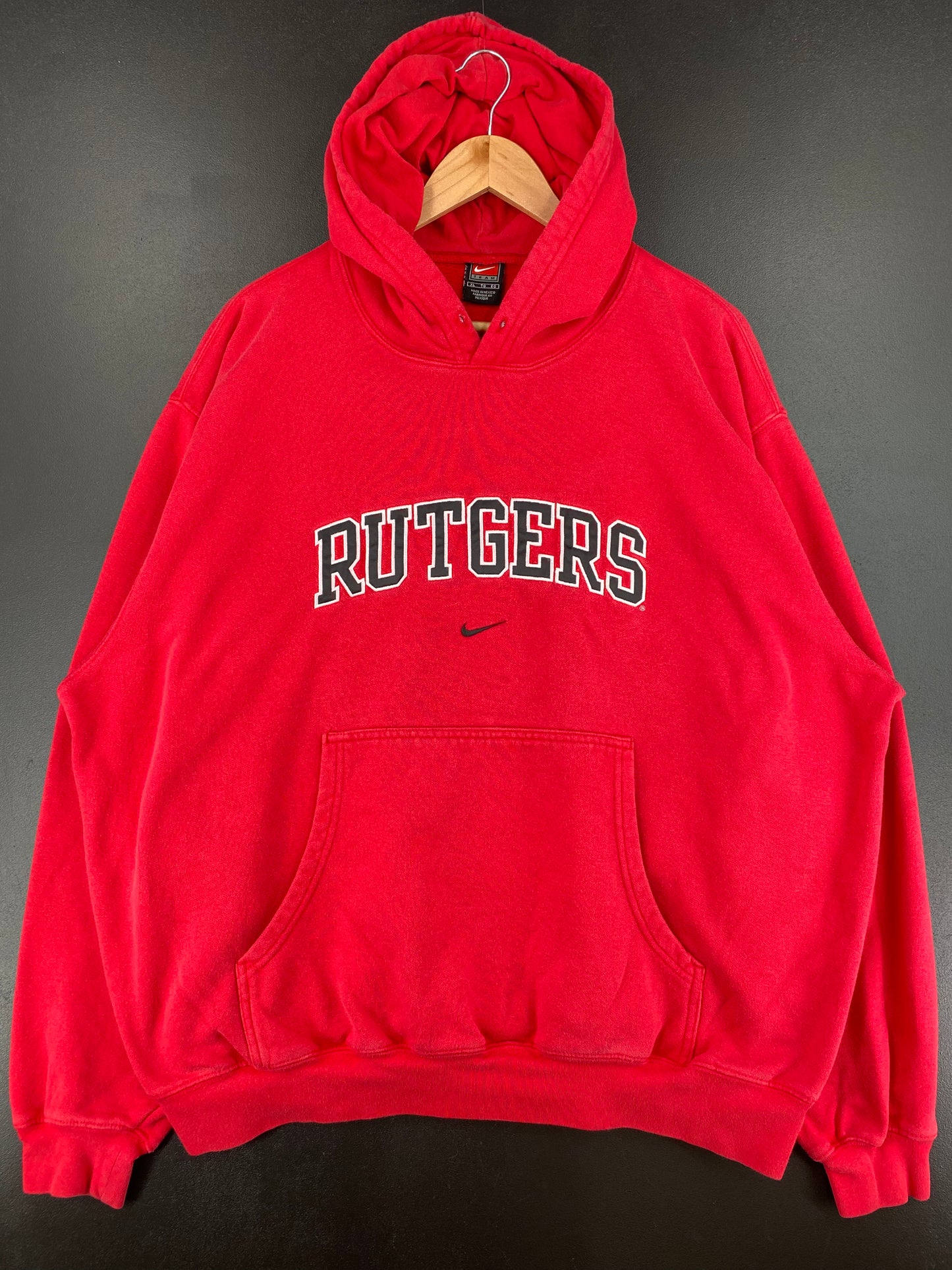 00' NIKE RUTGERS Size XL Vintage College Hoodie Sweat-Shirt / A2765