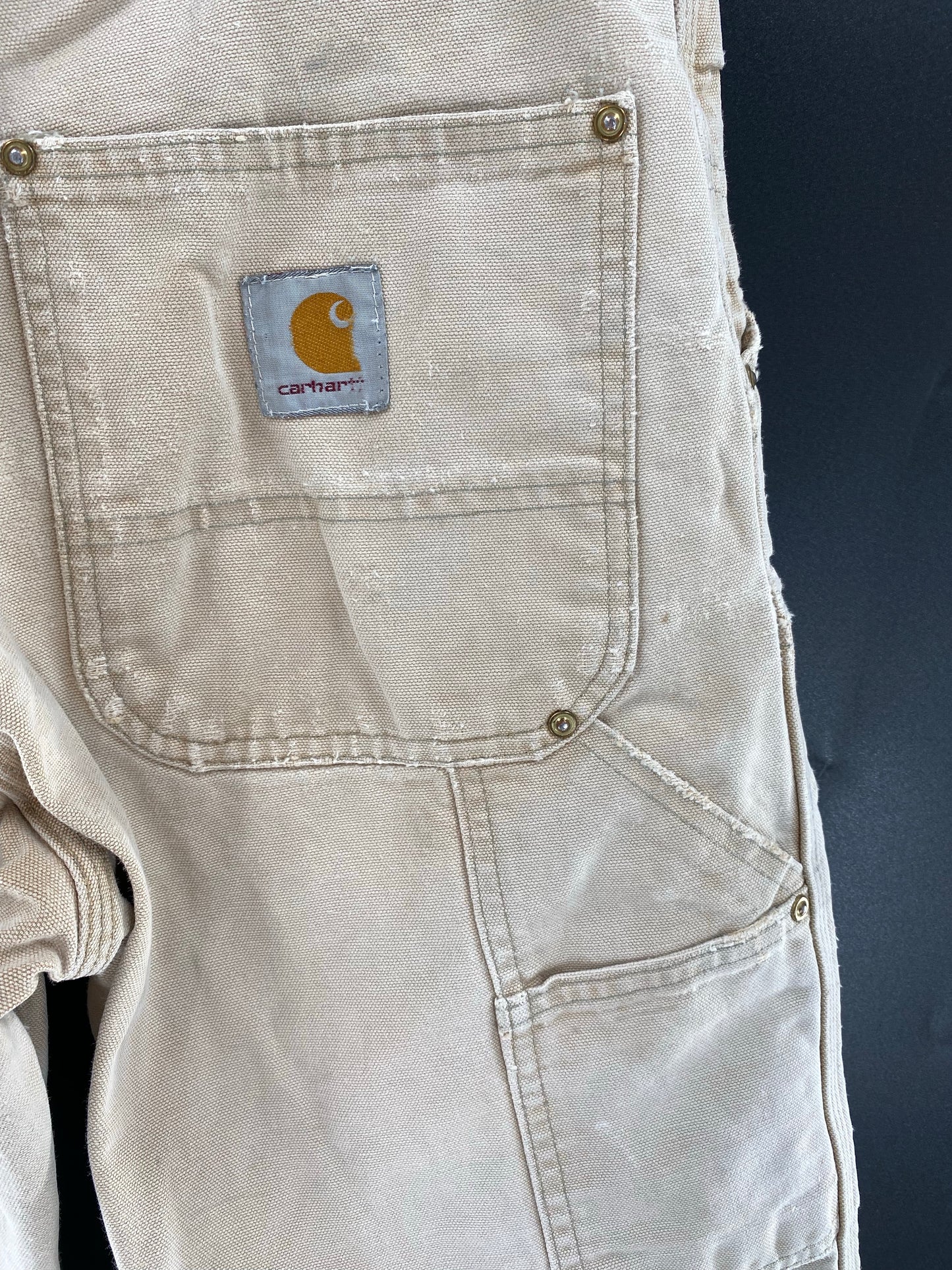 Vintage CARHARTT Size No tag (Approx. 31 x 29) Double Knee Duck Pants / K6520