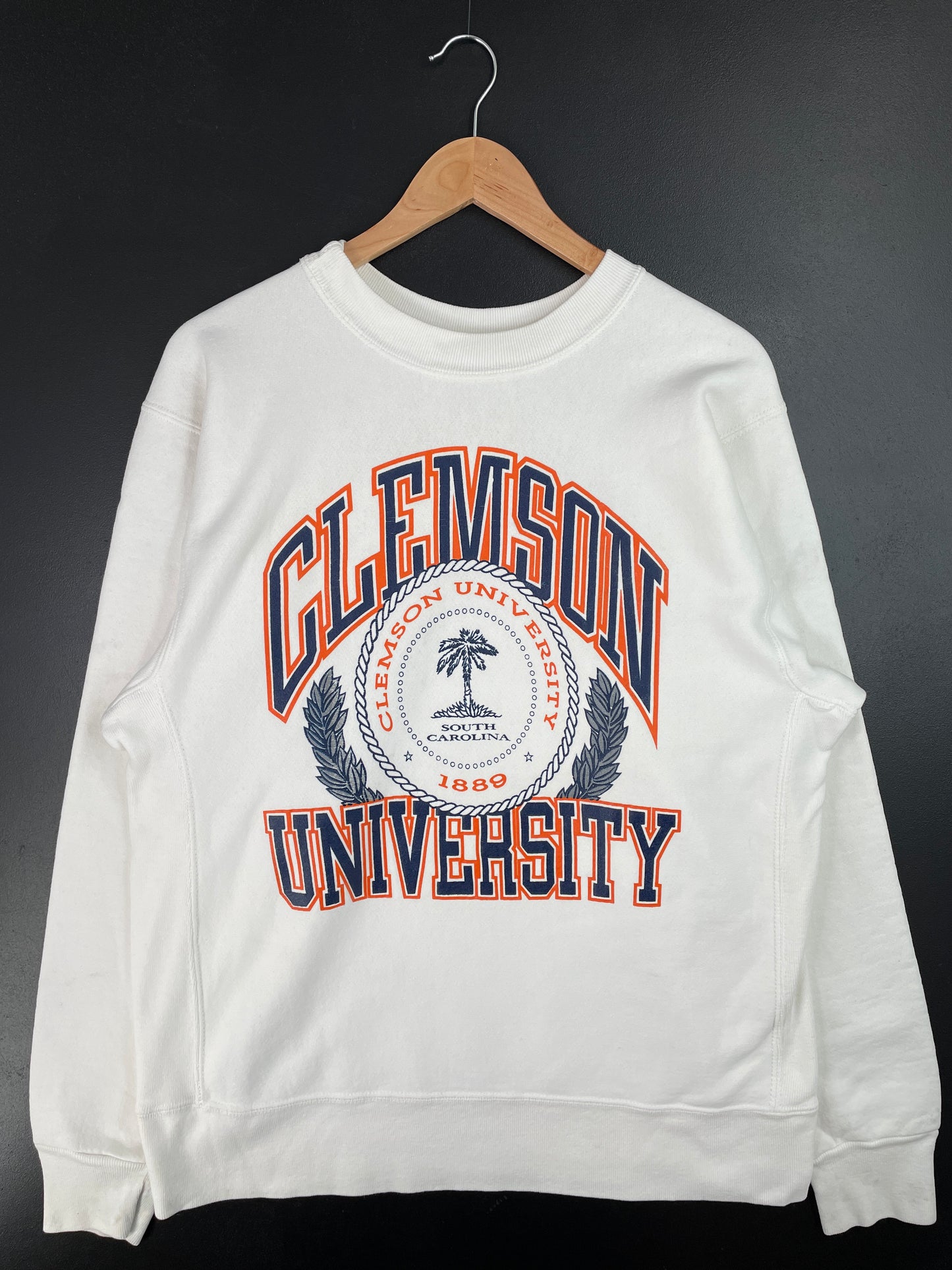 90's CLEMSON UNIVERSITY Made in USA Size XL Vintage College Sweat-Shirt / A9204