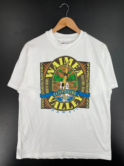 90's WAIMEA VALLEY HAWAII Made in USA Size L Vintage T-shirt / E5015T
