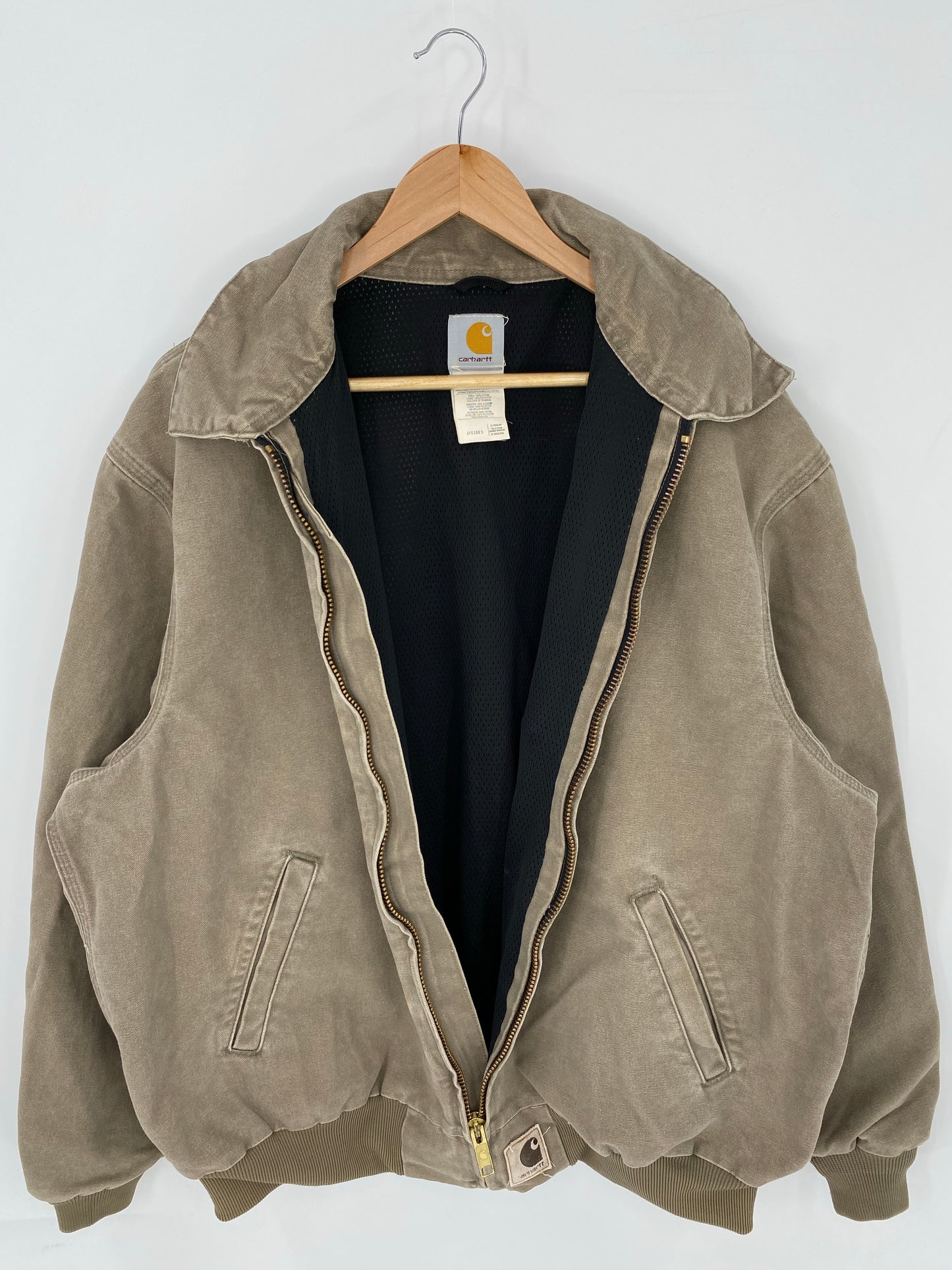 Vintage CARHARTT Size XL Zip-up Sweat-shirt Jacket / K7983