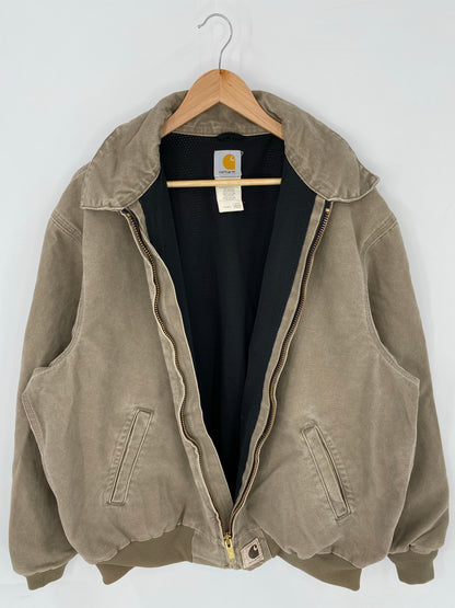 Vintage CARHARTT Size XL Zip-up Sweat-shirt Jacket / K7983