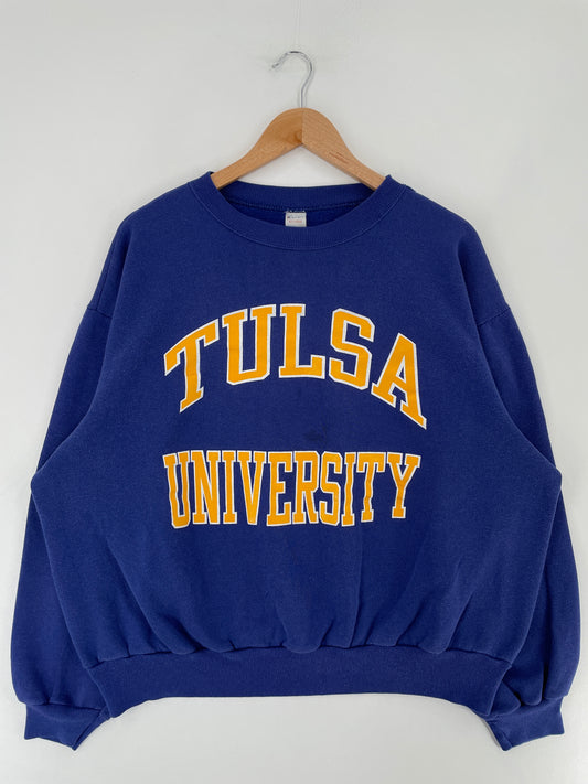 80's CHAMPION x TULSA UNIVERSITY Size XXL Vintage College Sweat-shirt / E5465S