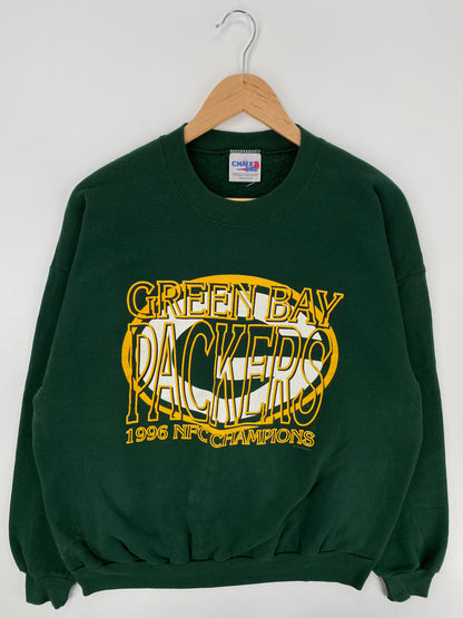 1996 GREEN BAY PACKERS Made in USA Size XL Vintage NFL Sweat-shirt / E787