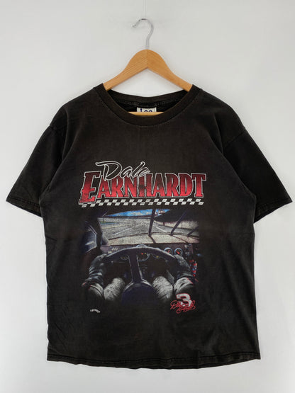 90's NASCAR DALE EARNHARDT Size L Vintage Racing T-shirt / E6581T