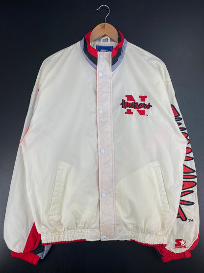 90's STARTER NEBRASKA HUSKERS Size M Vintage College Nylon Jacket / A3502