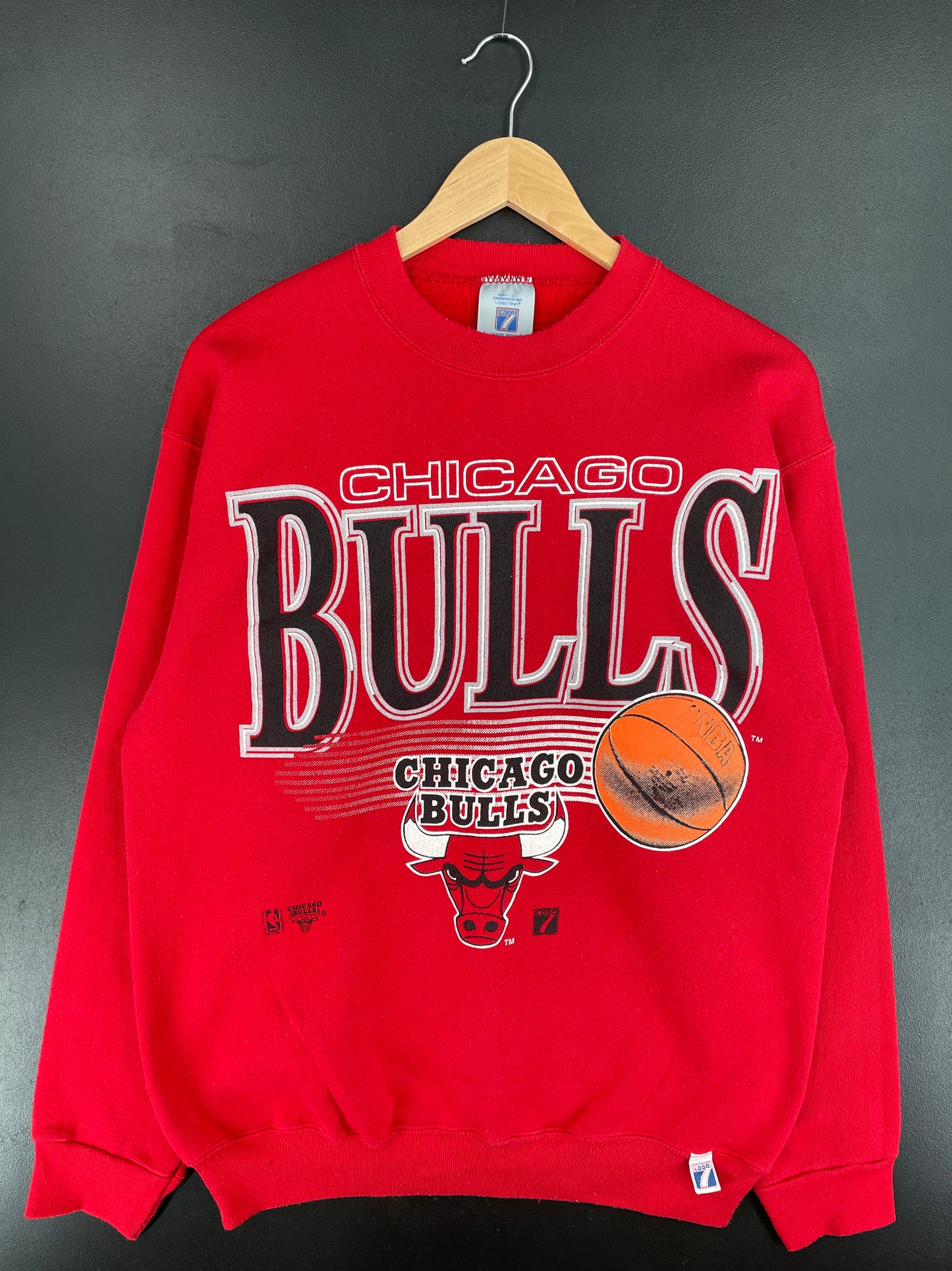 90's CHICAGO BULLS Made in USA Size L Vintage NBA Sweat-shirt / E3331S