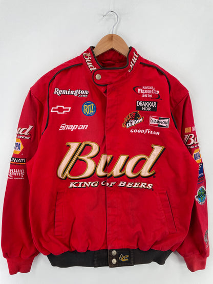 Vintage NASCAR BUDWEISER Size M Racnig Jacket / E3951J