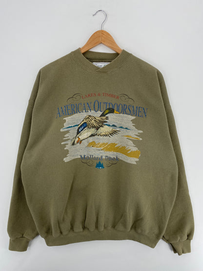 90's GREAT OUTDOORSMEN Made in USA Size L Vintage Sweat-Shirt / A5375