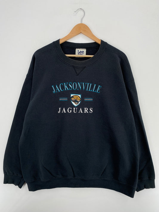 90's JACKSONVILLE JAGUARS Made in USA Size XL Vintage NFL Sweat-Shirt/ A5984