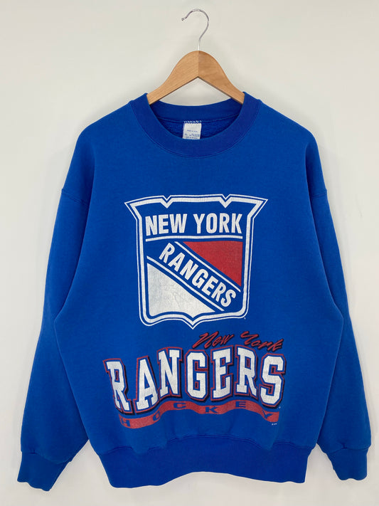 90's NEW YORK RANGERS Made in USA Size XL Vintage NHL Sweat-Shirts / K8393
