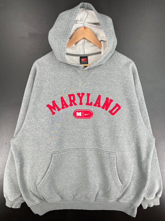00' NIKE MARYLAND Size XL College Hoodie Sweat-Shirt / A2177