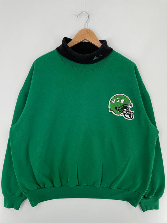 90's NEW YORK JETS Made in USA Size XXL Vintage NFL Sweat-shirt / E3113S