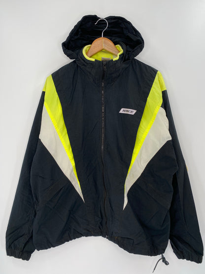 90’s NIKE Silver Tag Size L Vintage Zip-up Nylon Jacket  / 8728