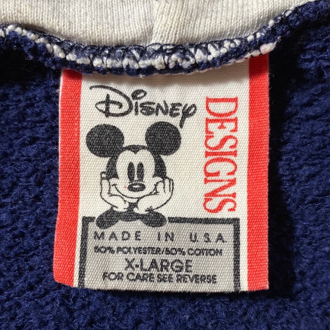 .90's DISNEY MICKEY Made in USA Size XL Vintage Hoodie Sweat-shirt / E3363S