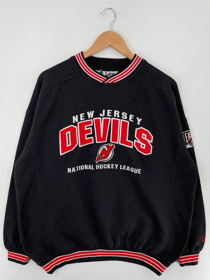 90's NEW JERSEY DEVILS Size L Vintage NHL Sweat-Shirt / E2601S