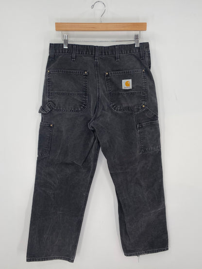 90's CARHARTT Made in USA Size 34x32 Vintage Double Knee Duck Pants / K9454