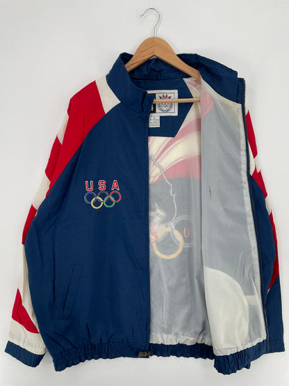 90's STARTER x USA OLYMPIC Size XL Vintage Nylon Jacket / E766